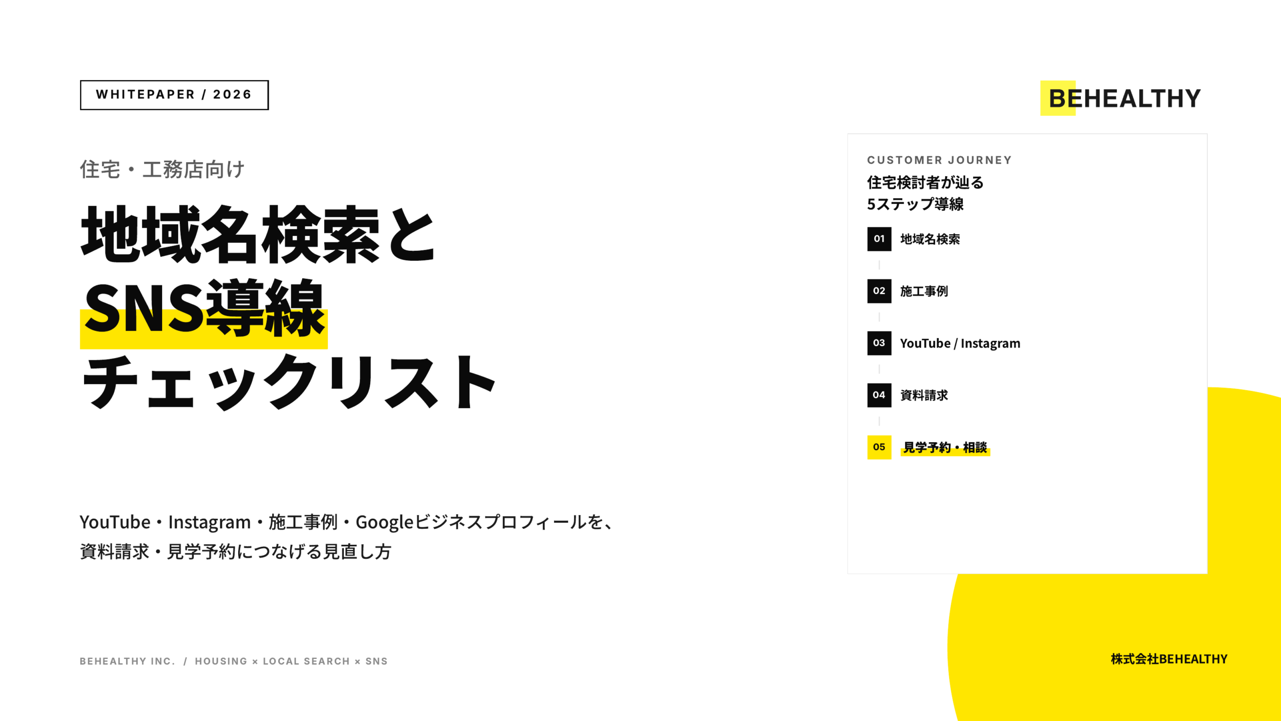 住宅・工務店向け 地域名検索とSNS導線チェックリスト