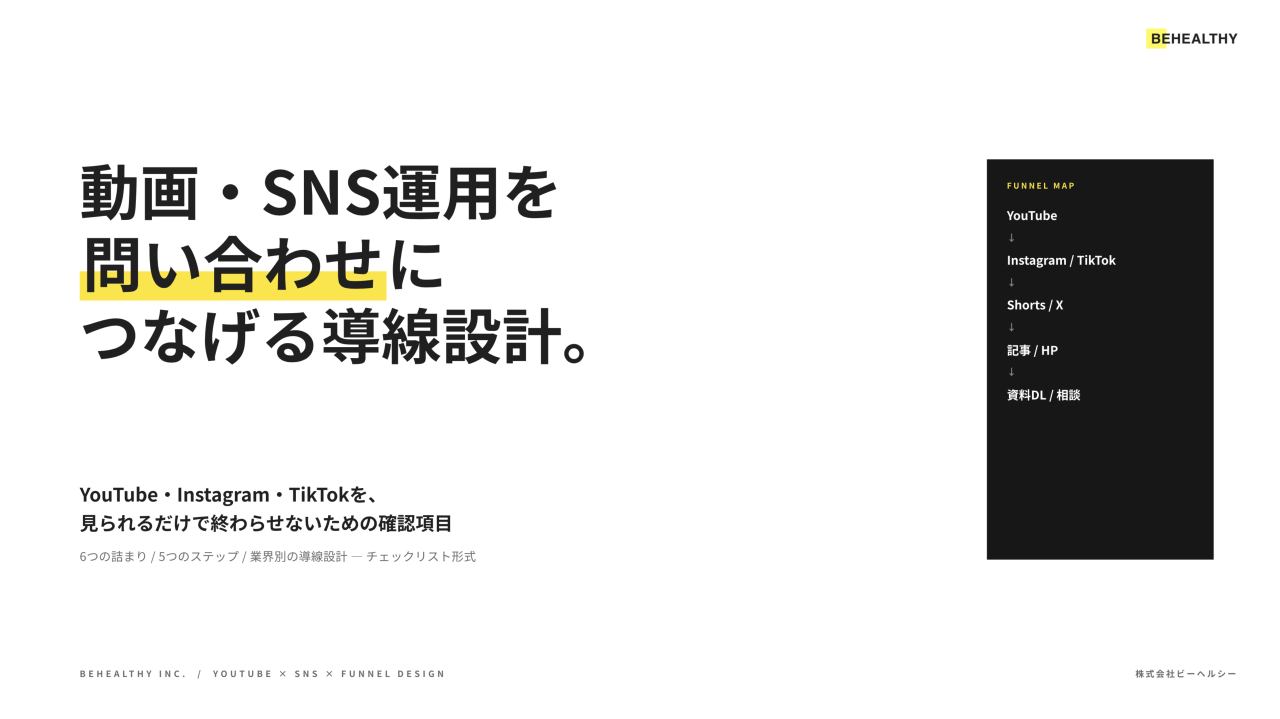 動画・SNS運用を問い合わせにつなげる導線設計チェックリスト