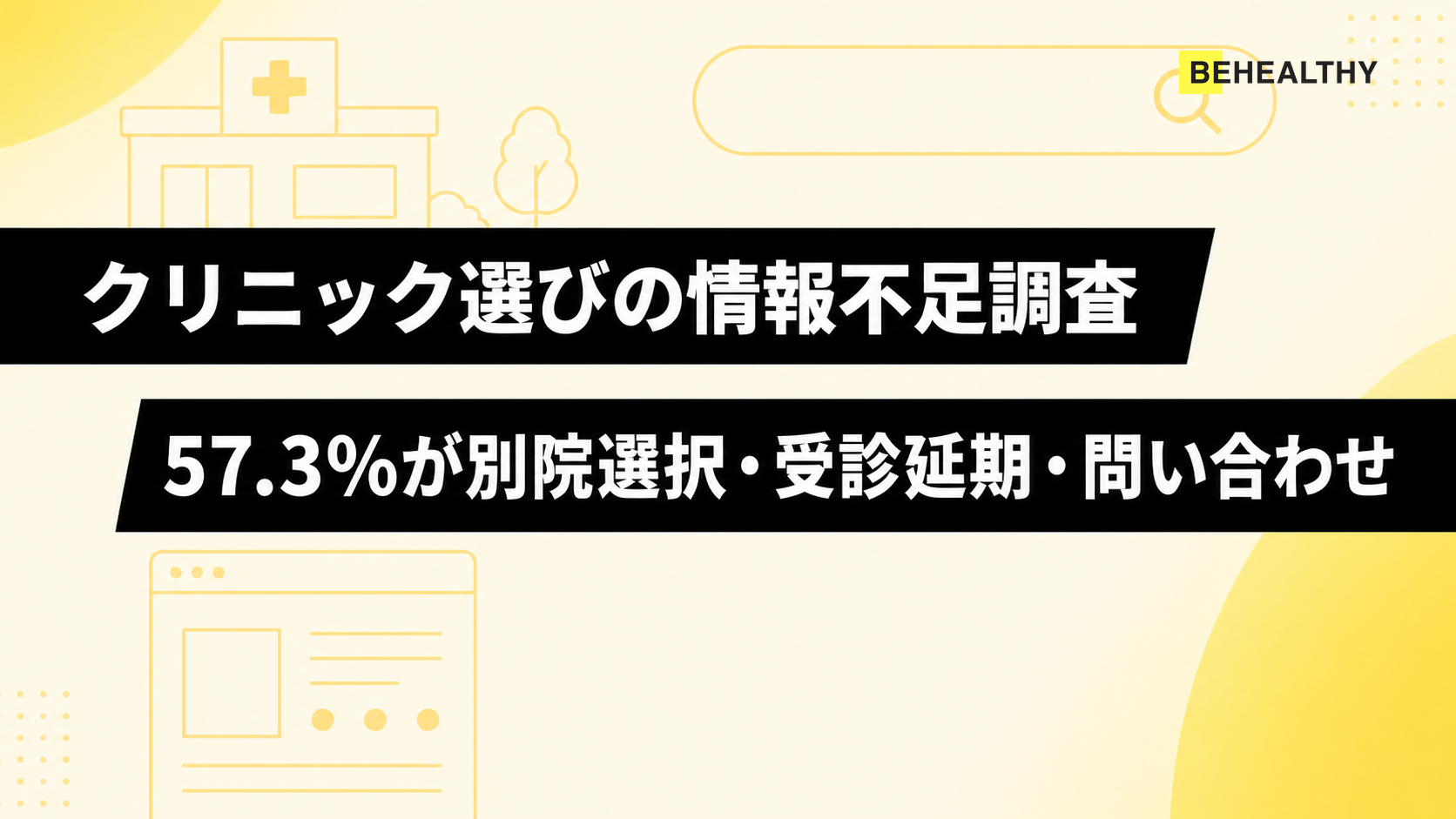 クリニック選び、57.3%が情報不足で行動を変更｜予約前に必要な情報を300人に調査